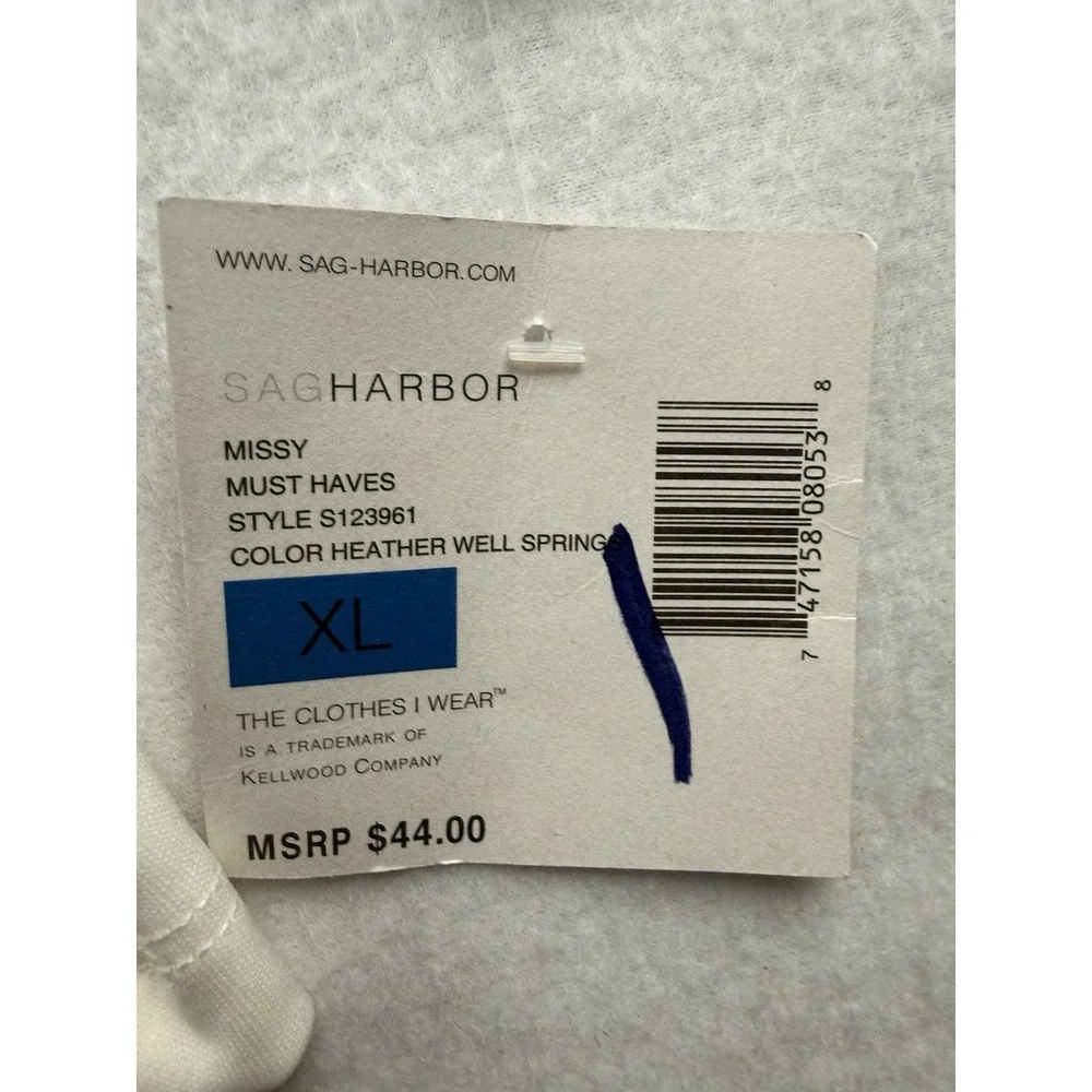 Sag Harbor Open Front Nautical Cardigan With Matching Tank Layer Set NWT Size XL